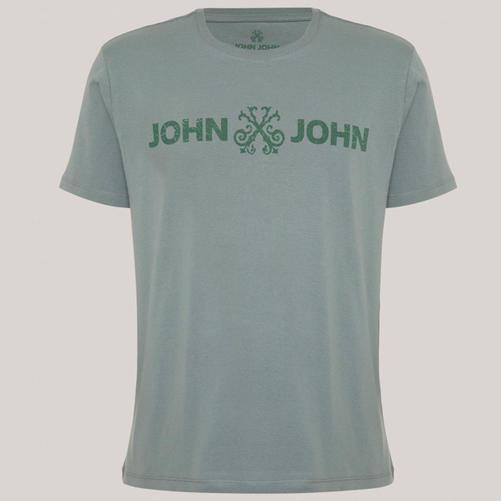 Camiseta John John Regular Basic Pr26 Verde Claro Masculino