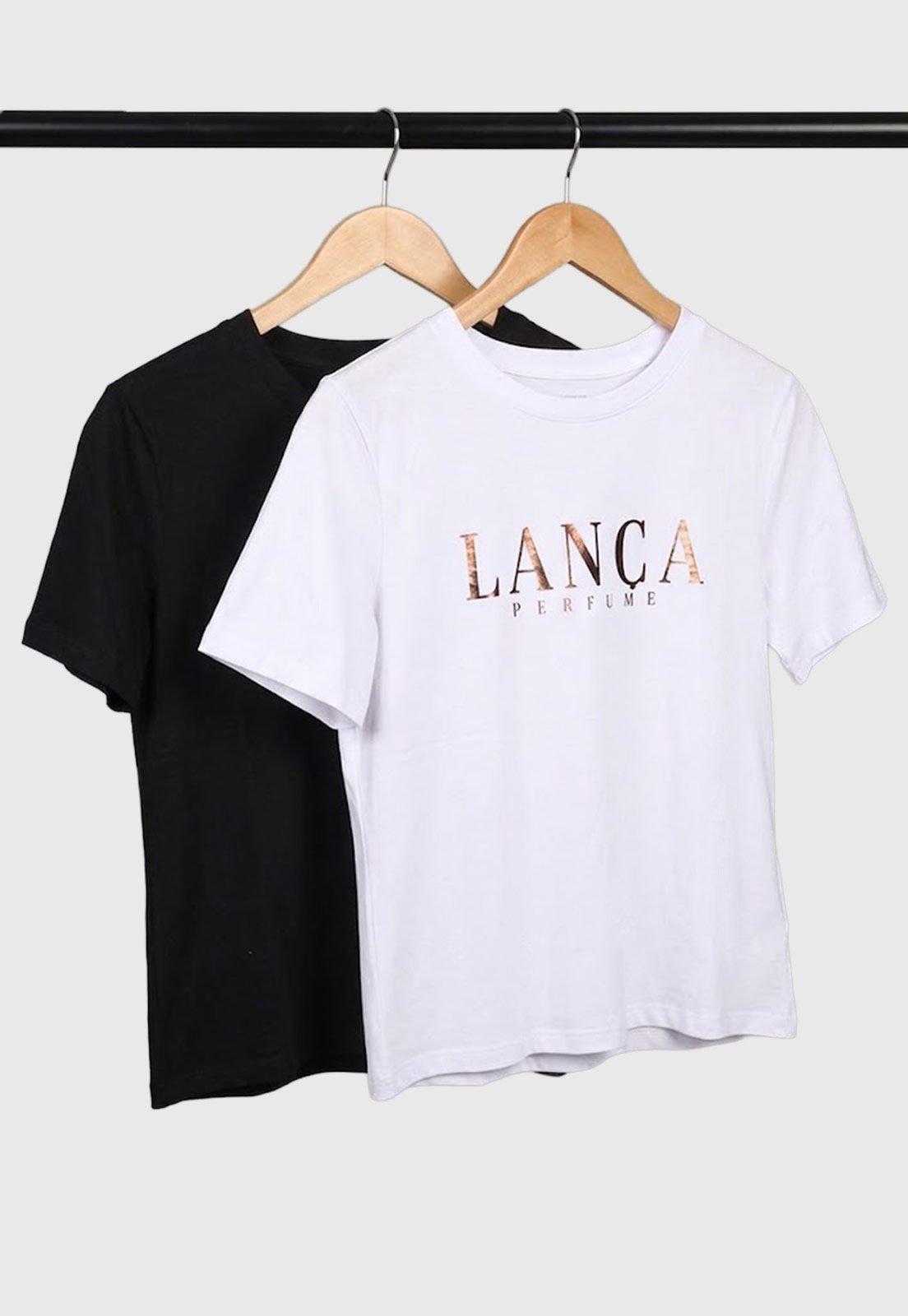 Kit 2 Camisetas Femininas Lança Perfume Branco