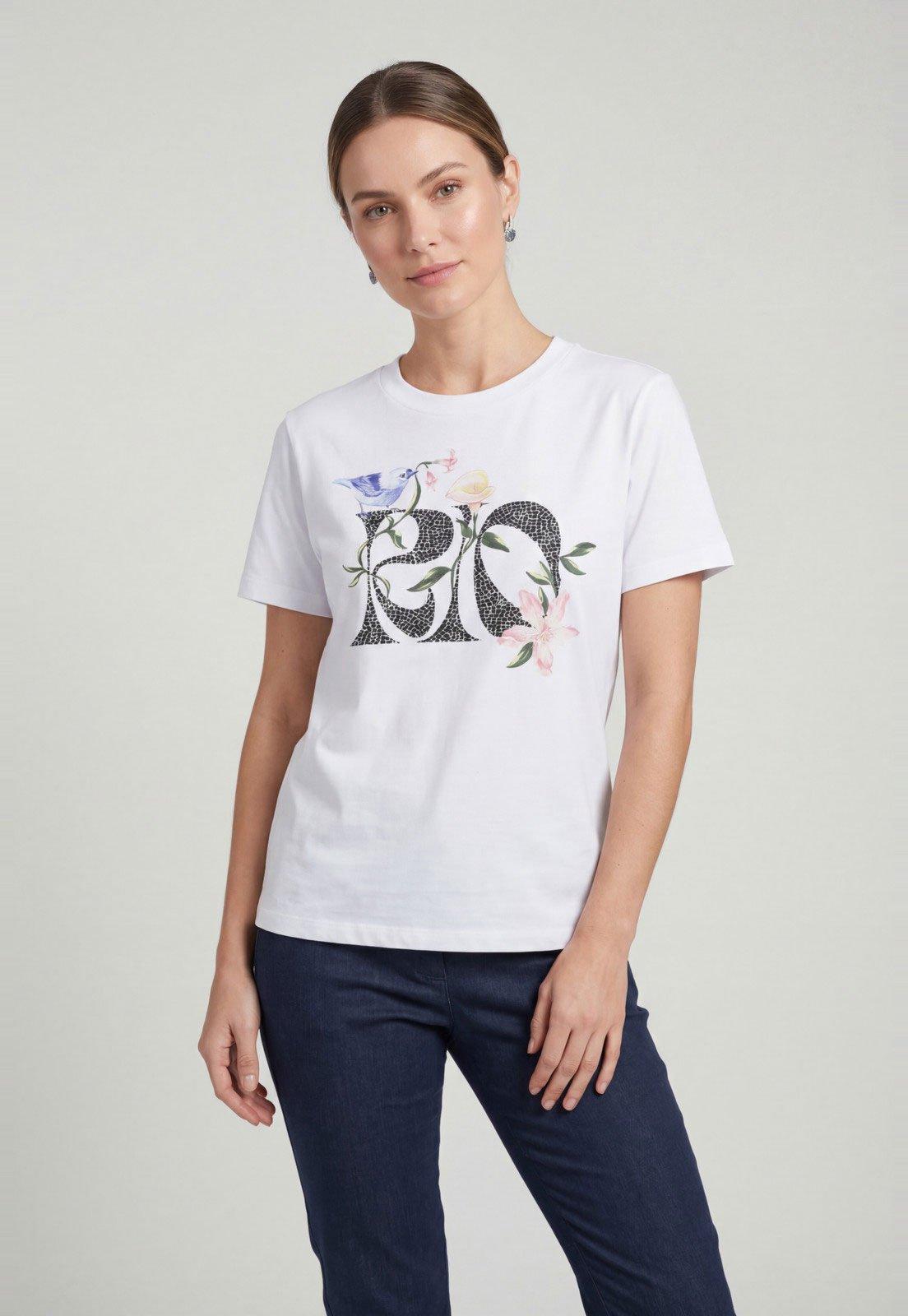 Camiseta Feminina FARM Estampa Floral Branca