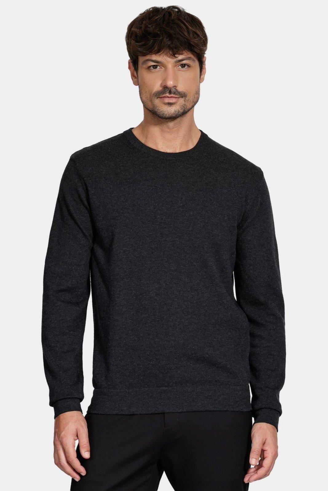 Tricot Aramis Manga Longa em Gola Careca