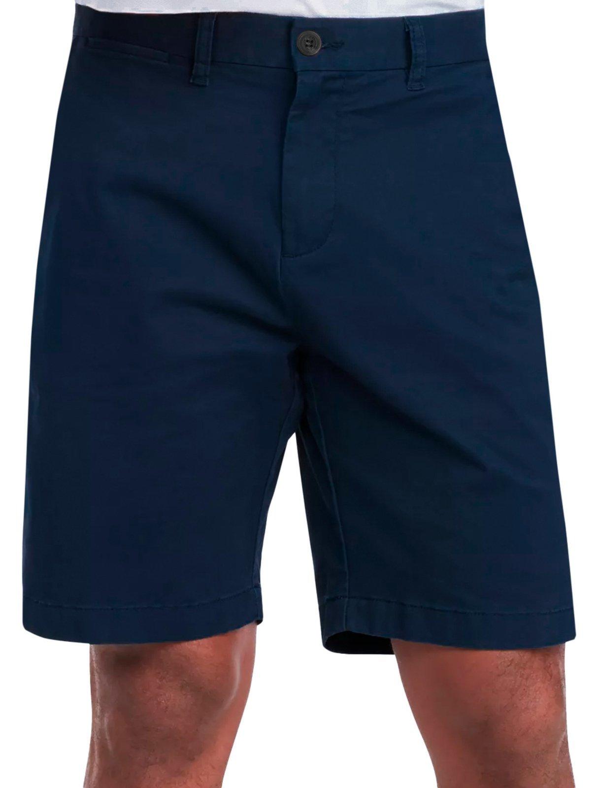 Bermuda Tommy Hilfiger Masculina de Sarja Stretch Azul Marinho
