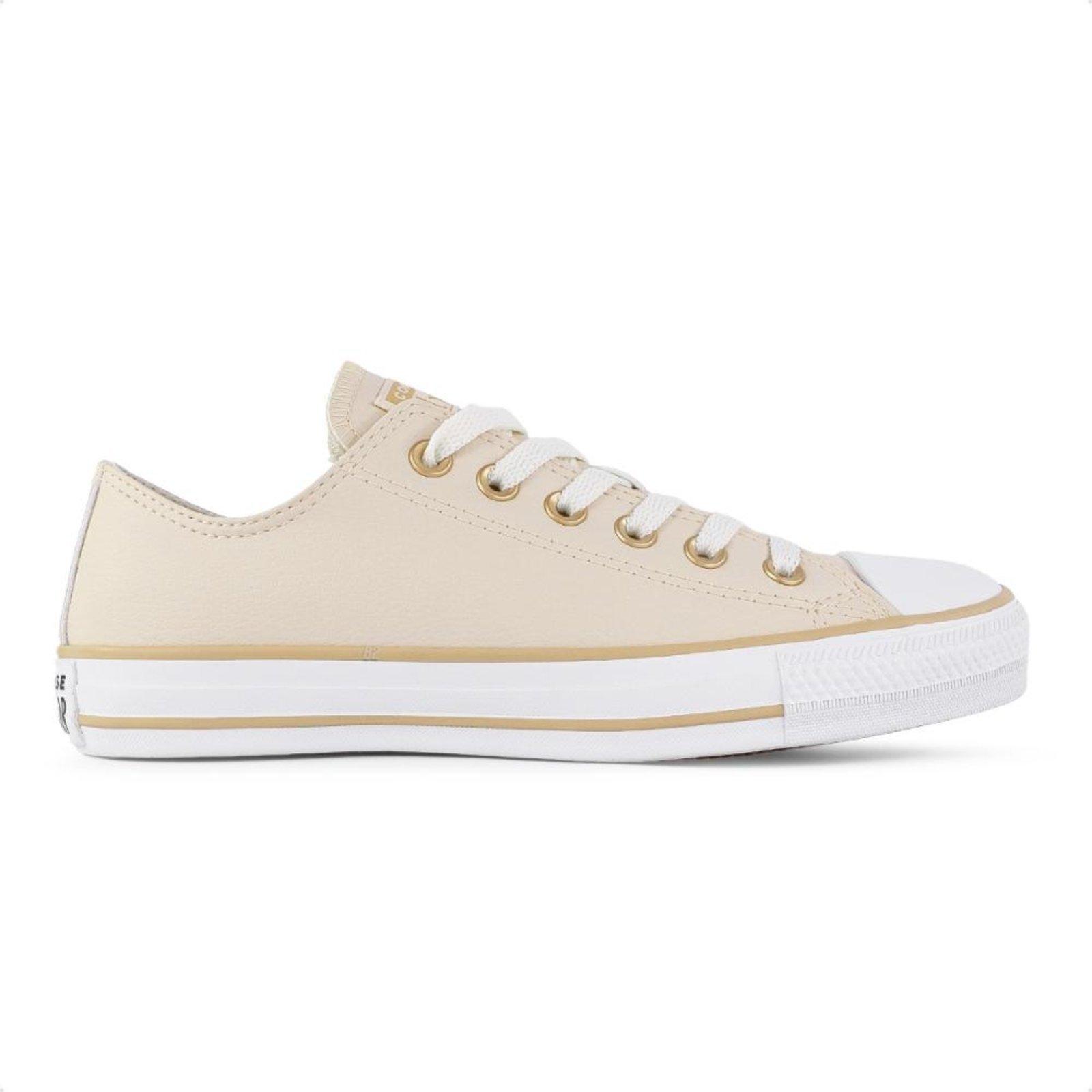 Tênis Converse All Star Chuck Taylor Cano Baixo Feminino Bege