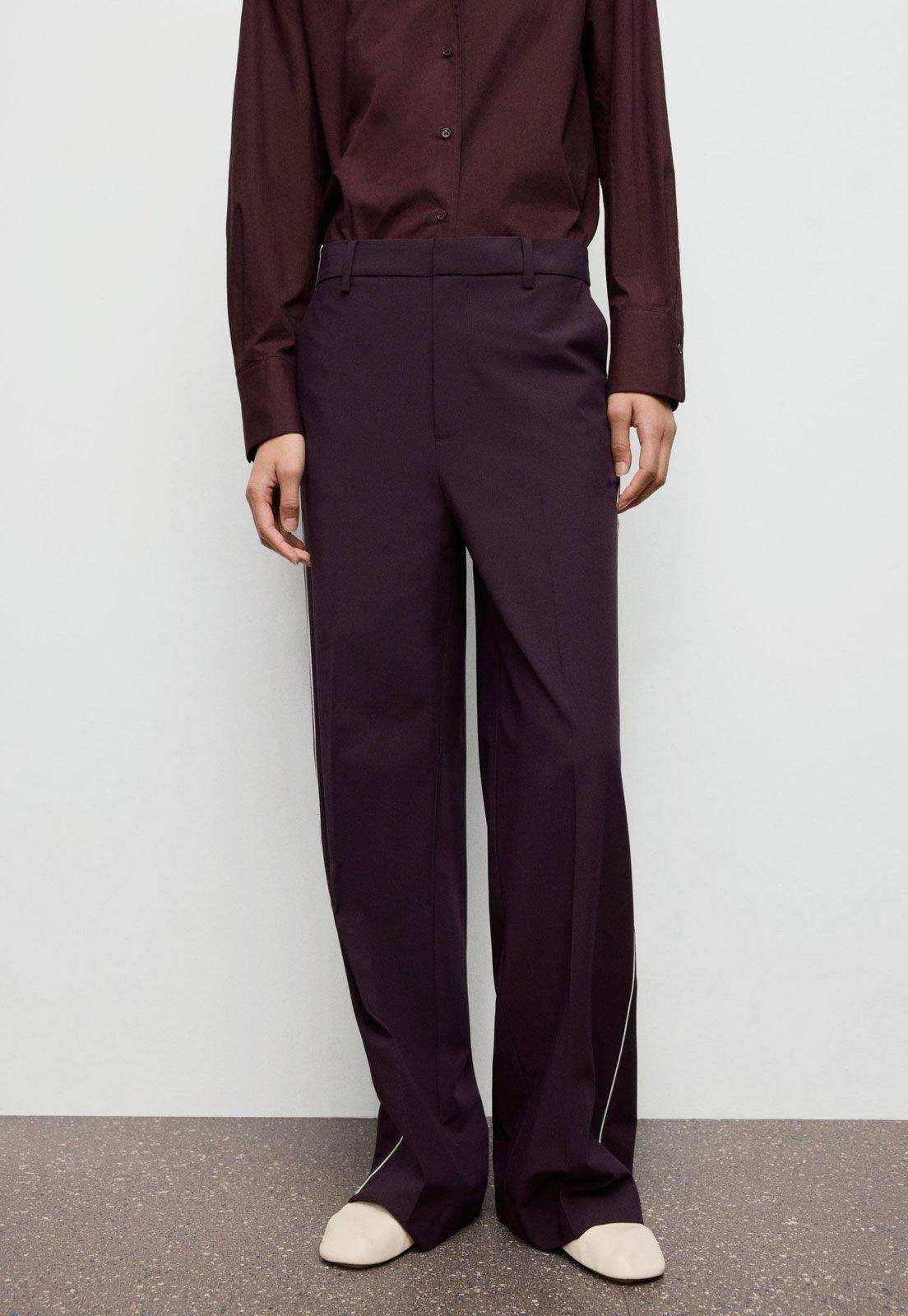 Calça Feminina Mango Piping Vinho