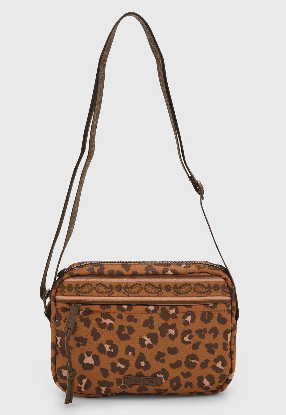 Bolsa Feminina FARM Animal Print Marrom