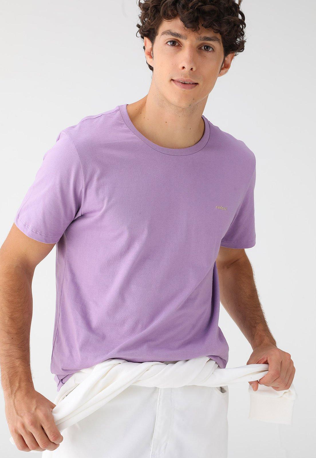 Camiseta Colcci Logo Lilás