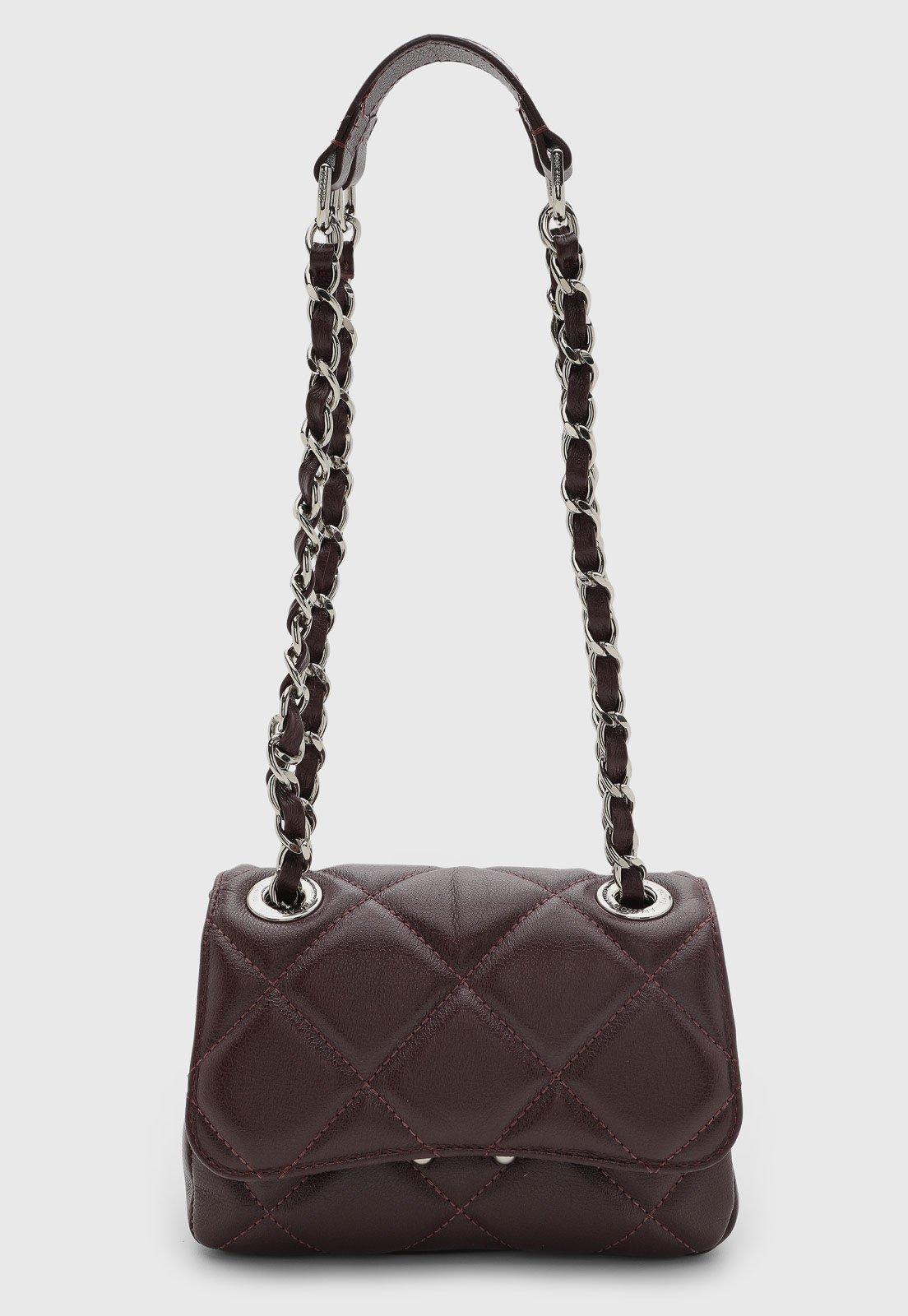 Bolsa Feminina Arezzo Matelassê Vinho