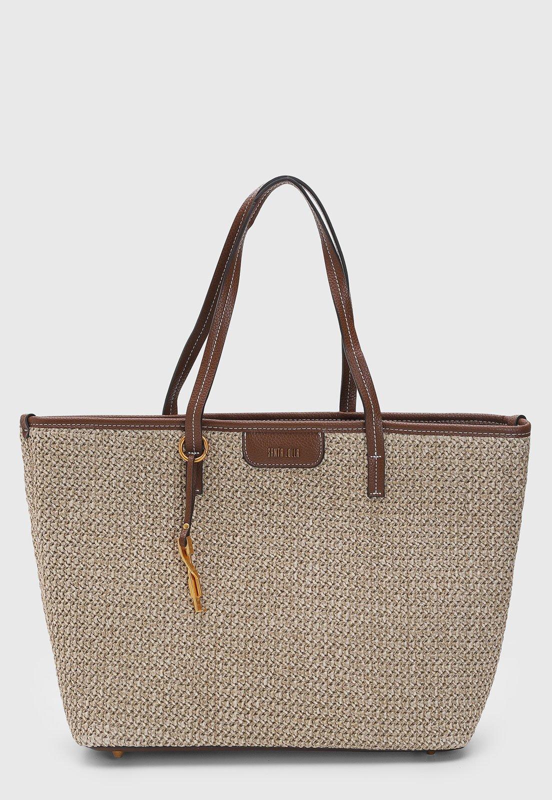 Bolsa Grande Feminina Santa Lolla Tramada Marrom