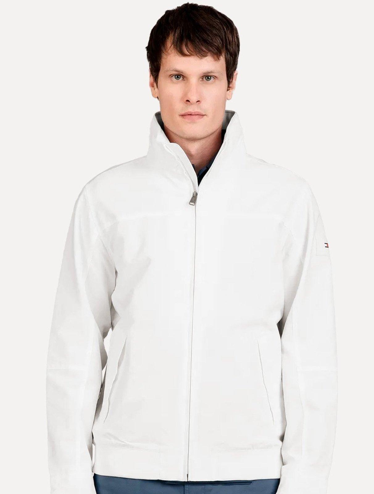 Jaqueta Tommy Hilfiger Masculina Sustainable Regatta Jacket Light Logo Branca