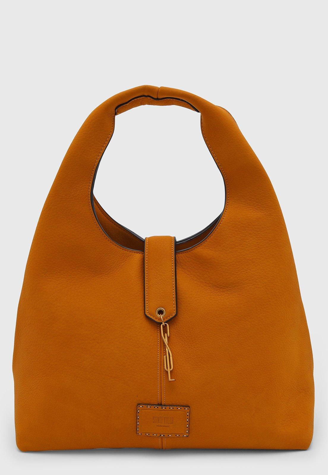Bolsa Feminina Santa Lolla Grande Estruturada Laranja