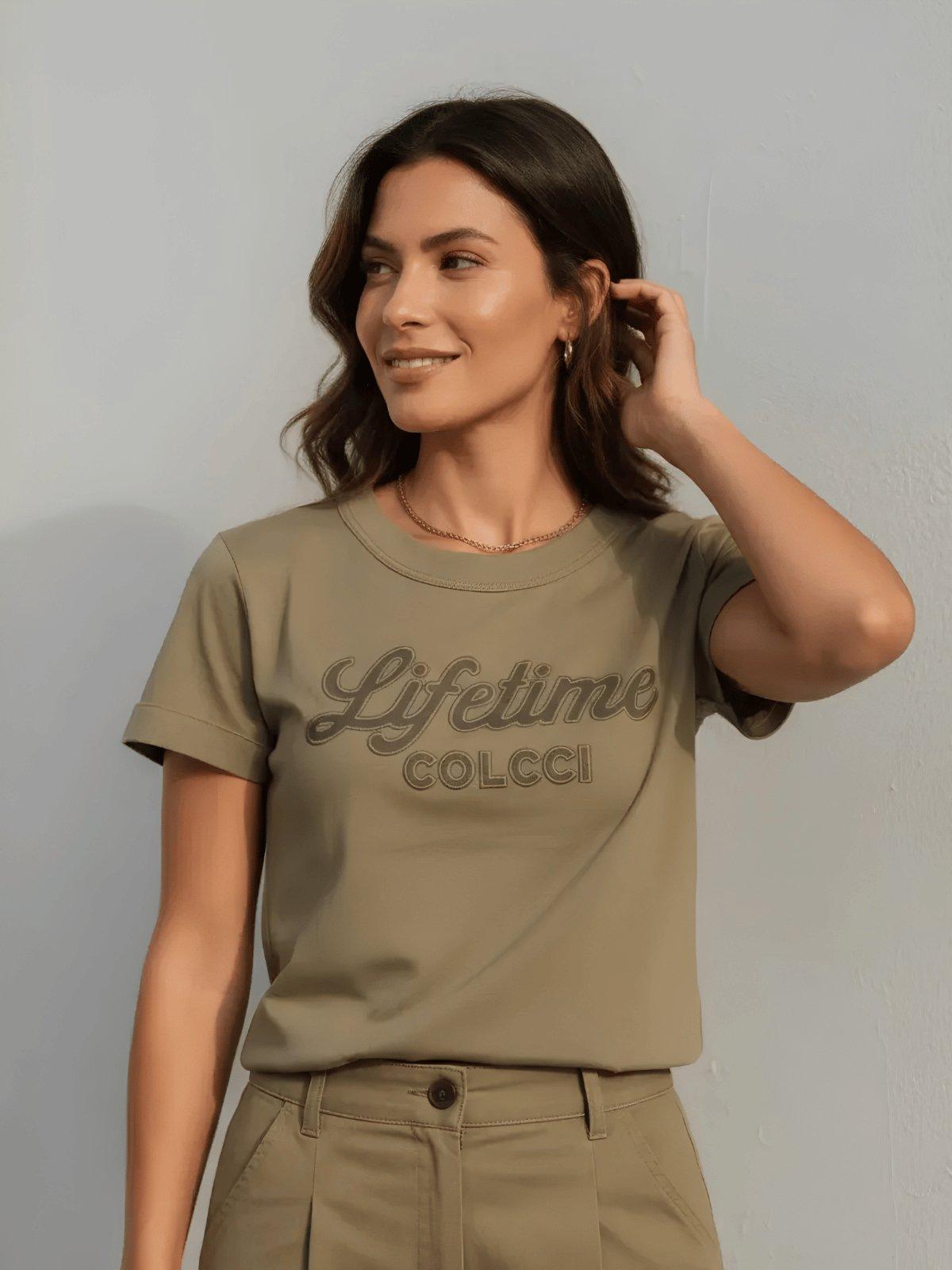 Blusa Feminina Slim Estampa Frontal Colcci