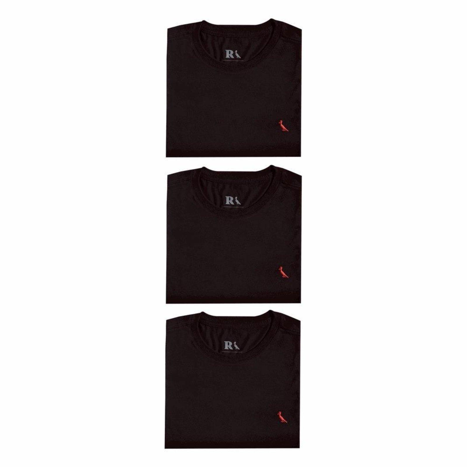 Kit 3 Camisetas Brasa Pica Pau Bordado Reserva Preto