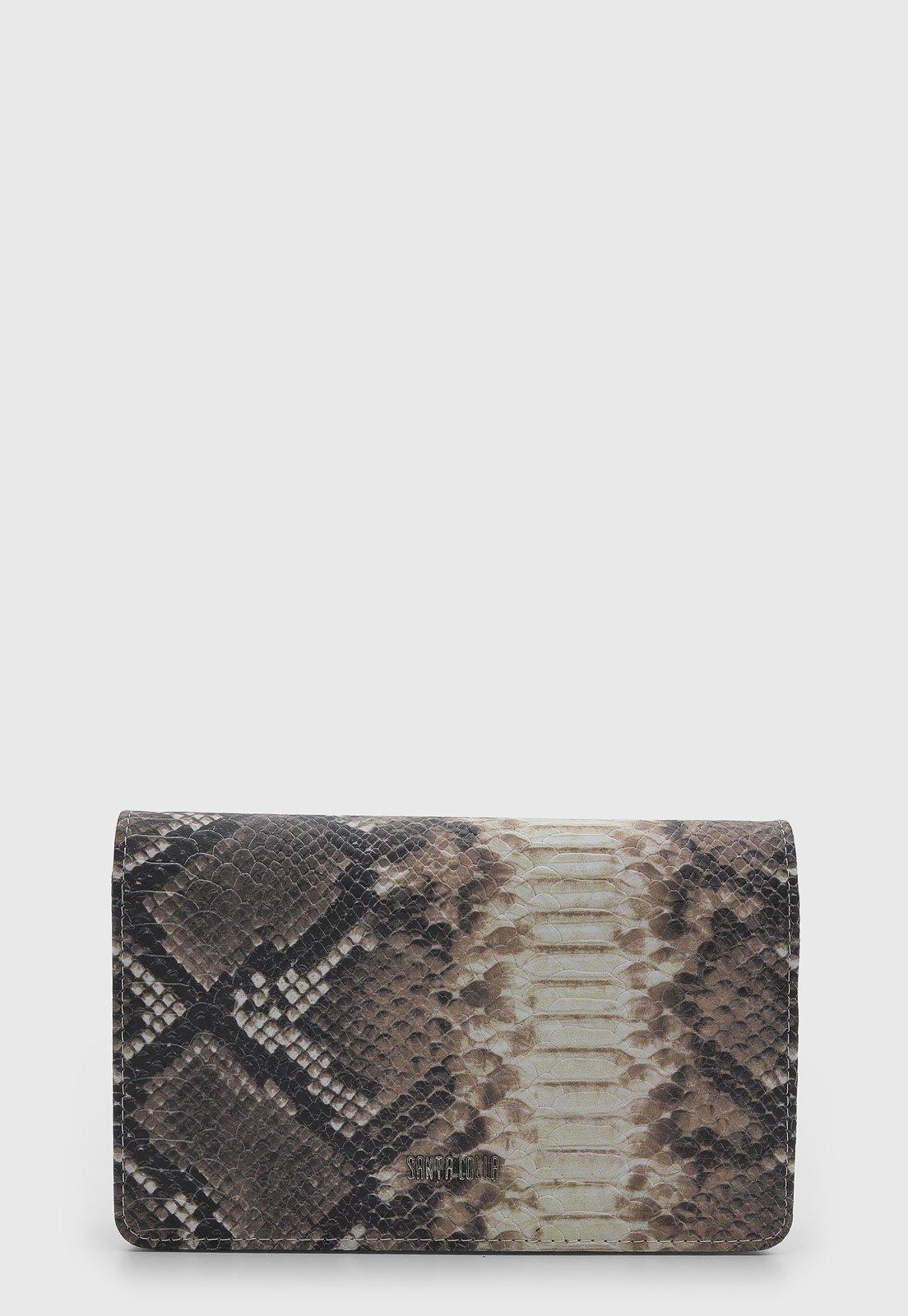 Bolsa Feminina Santa Lolla Cobra Bege