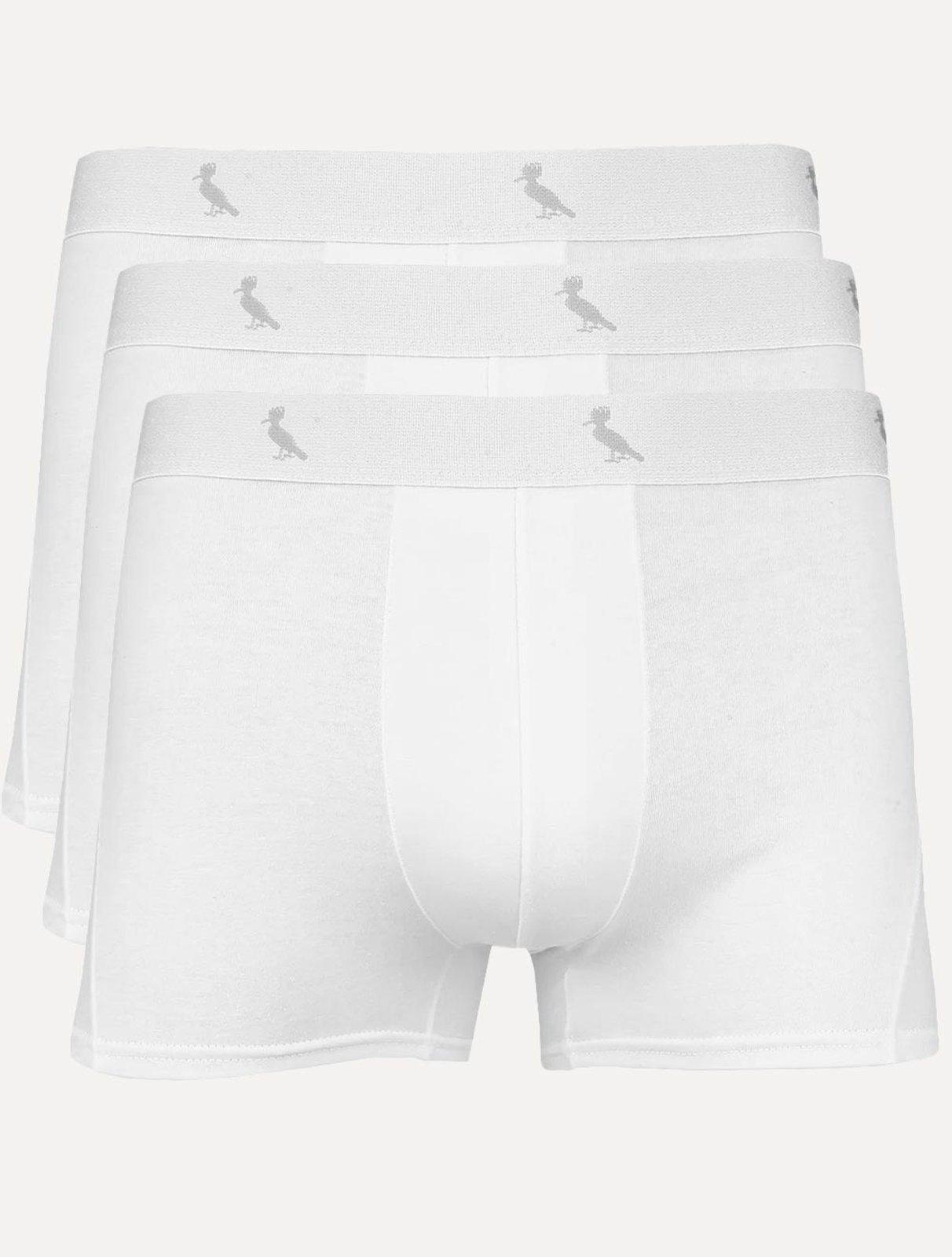 Cueca Reserva Masculina Boxer Grey Woodpecker Cotton Branca Pack 3UN