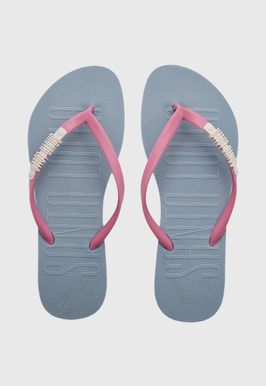 Chinelo Feminino Santa Lolla Logo Azul Claro