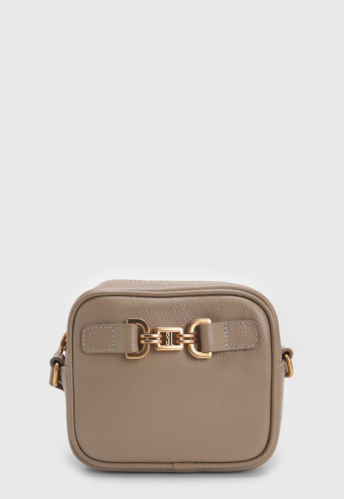 Bolsa Transversal Santa Lolla Alça Ajustavel Bege