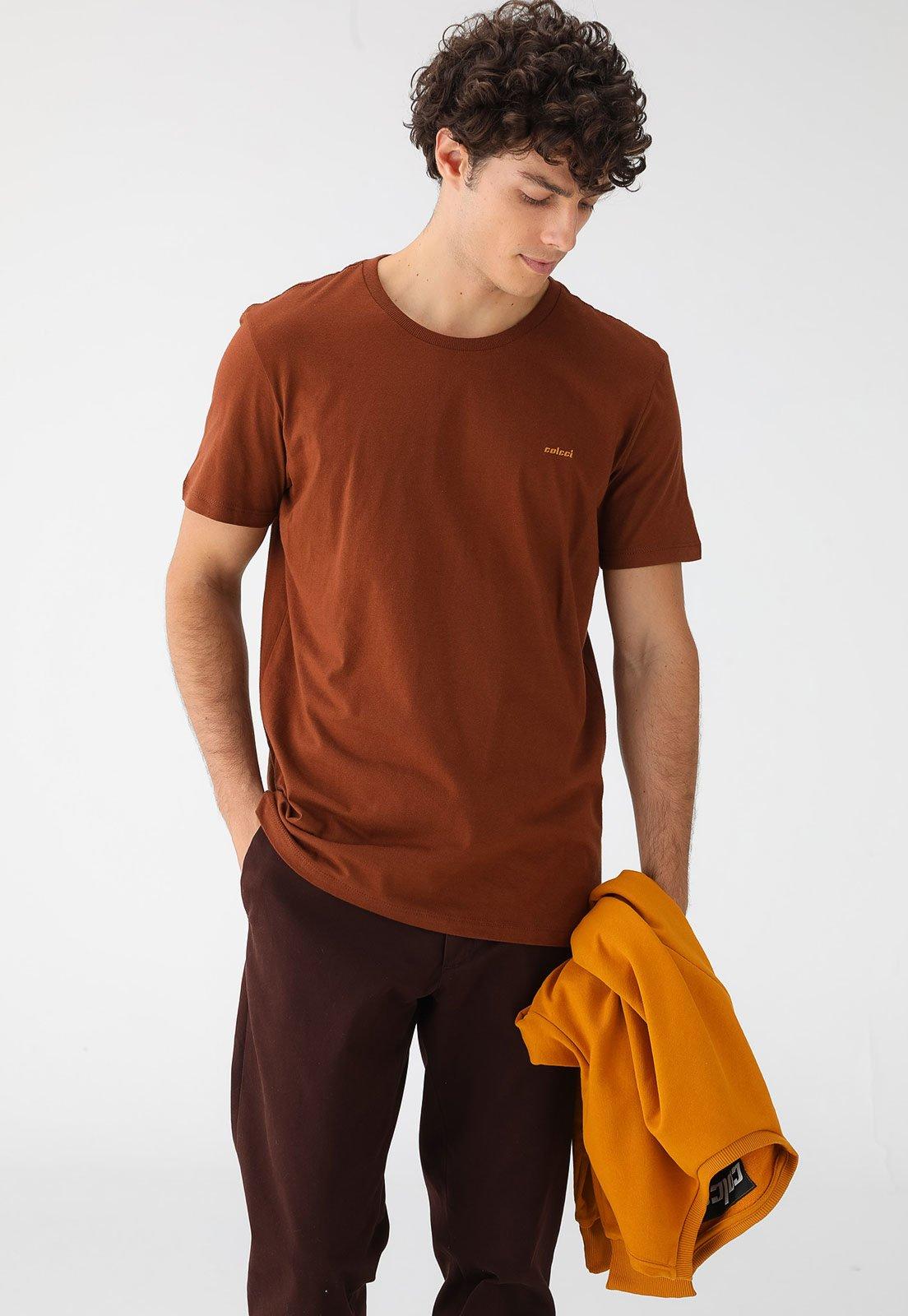 Camiseta Colcci Logo Marrom
