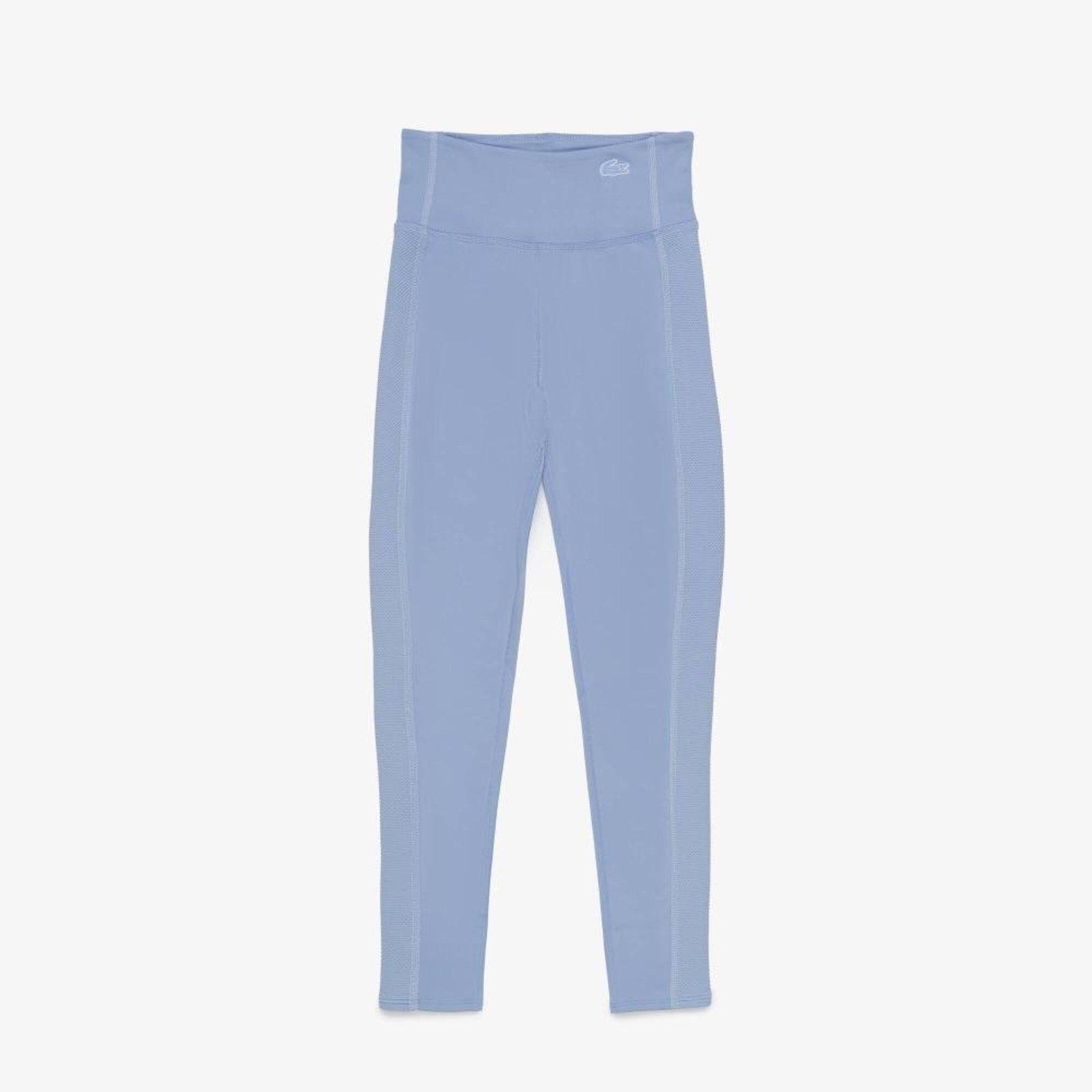 Legging Feminina Lacoste Esportiva Em Interlock Stretch Azul