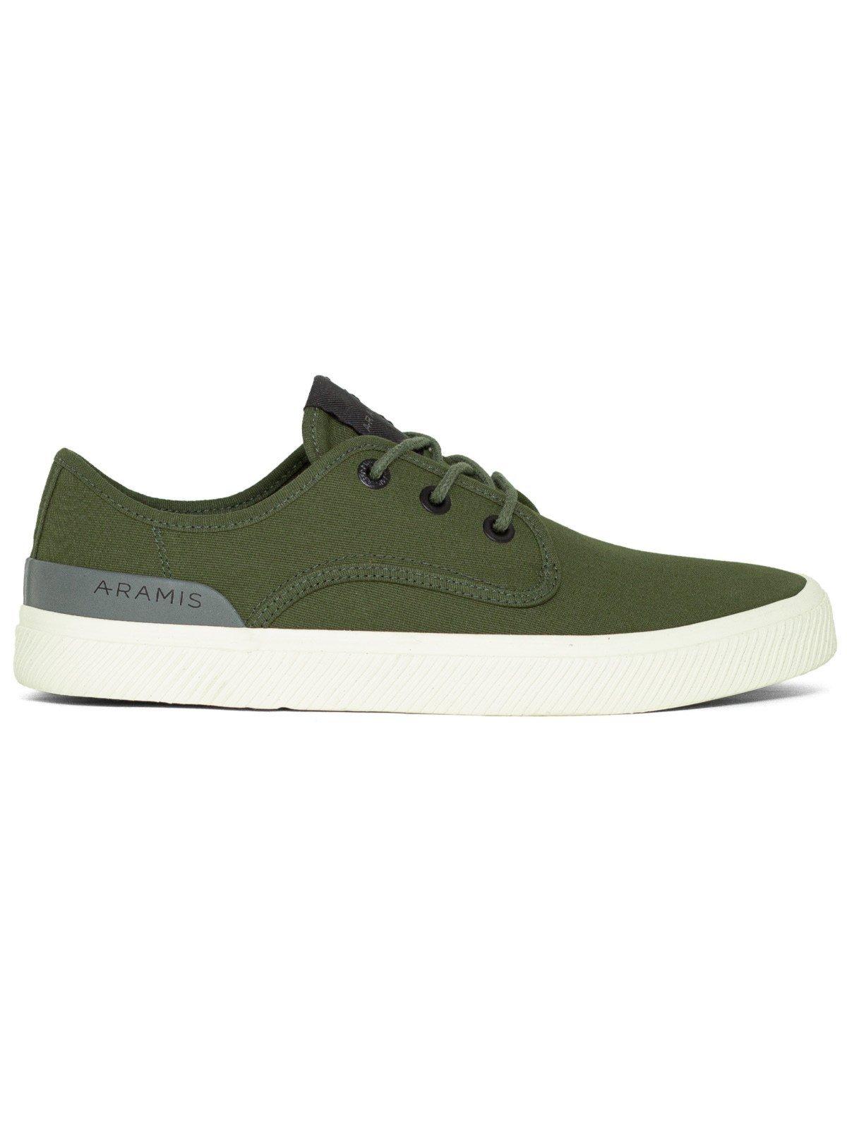 Tênis Masculino Aramis Casual Daily Dock Canvas Conforto Costurado Tecido Flexível Verde Militar