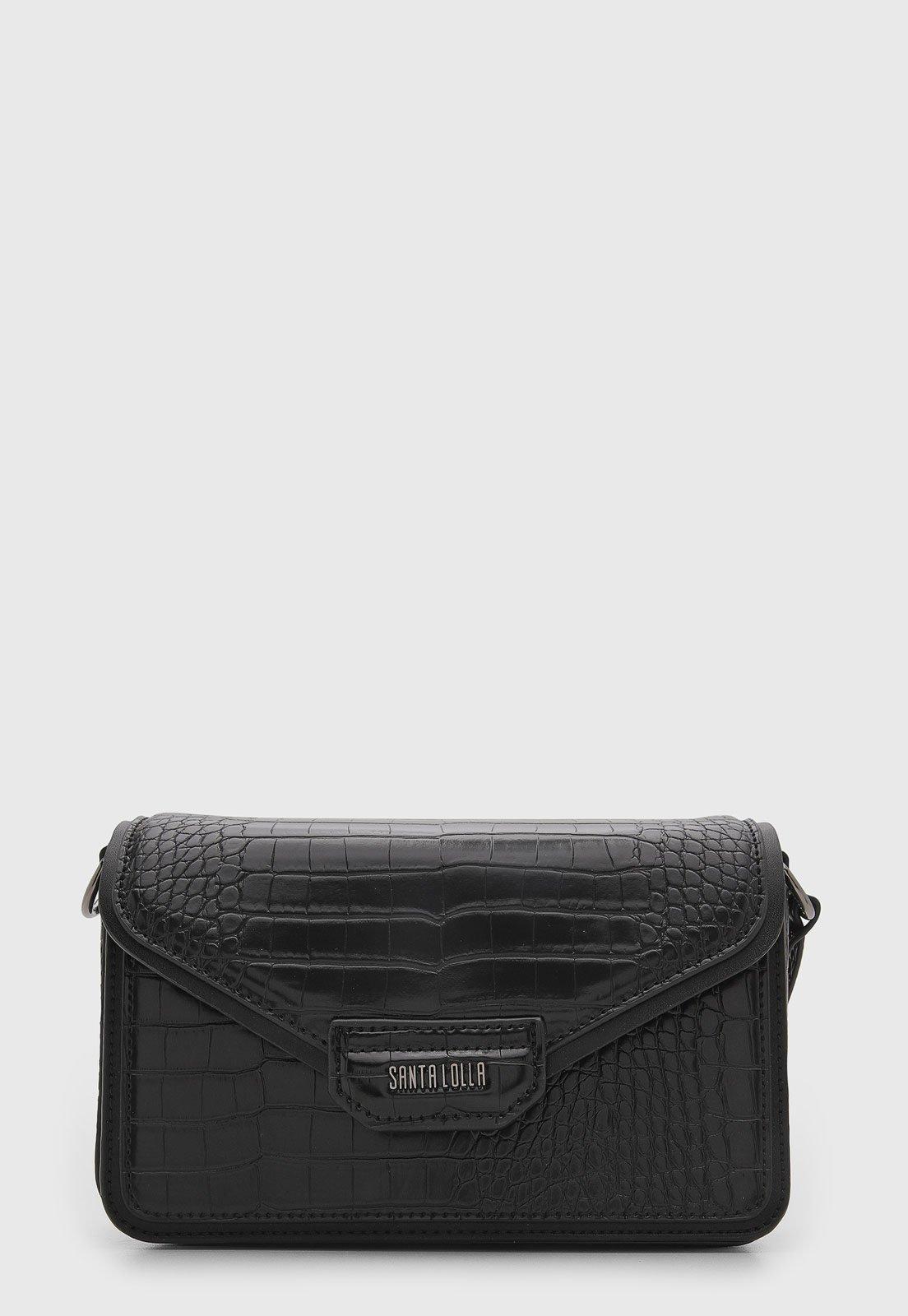 Bolsa Feminina Santa Lolla Croco Preta