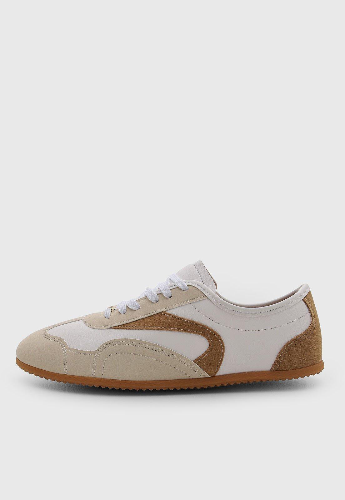 Tênis Feminino Vizzano Cano Baixo Recortes Branco