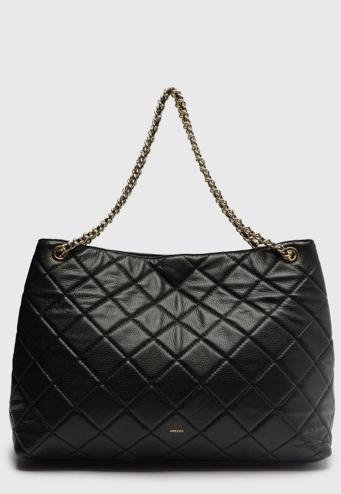 Bolsa Tiracolo Feminina Arezzo Tote Matelassê Preta