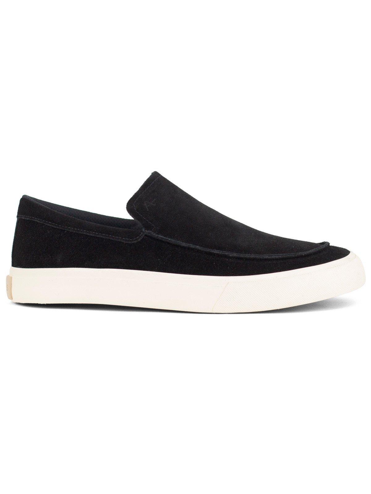 Tênis Masculino Slip On Aramis Casual Easy Drive Camurça Confortável Elástico Preto