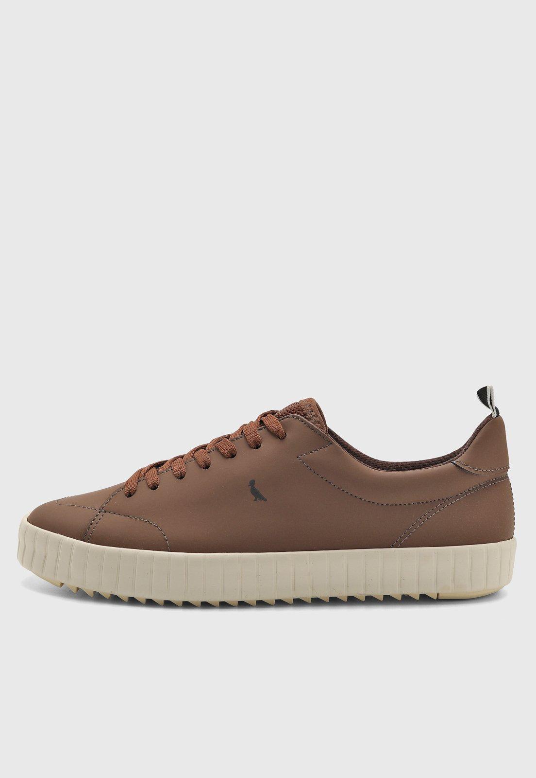 Tênis Masculino Reserva Casual Cano Baixo Marrom