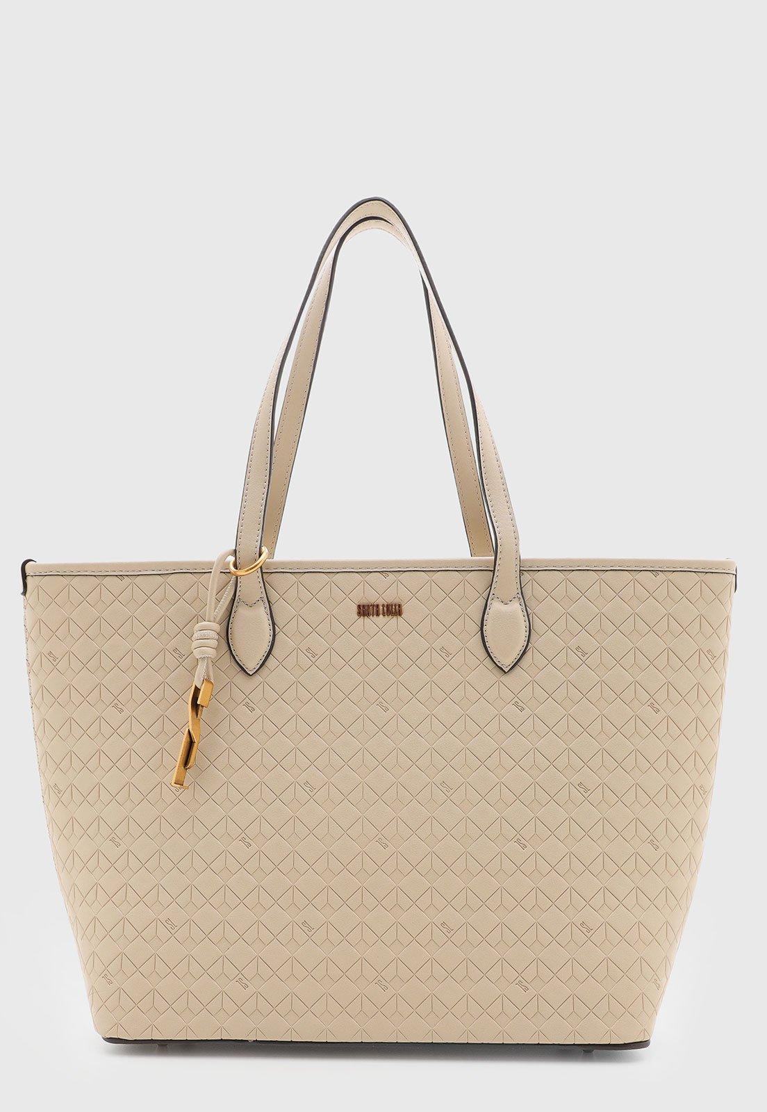 Bolsa Grande Santa Lolla Texturizada Bege