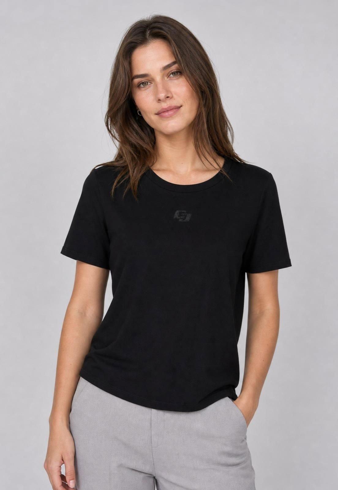 Camiseta Colcci Gola Redonda Preta