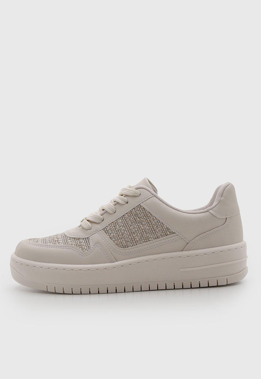 Tênis Feminino Vizzano Cano Baixo Off-white