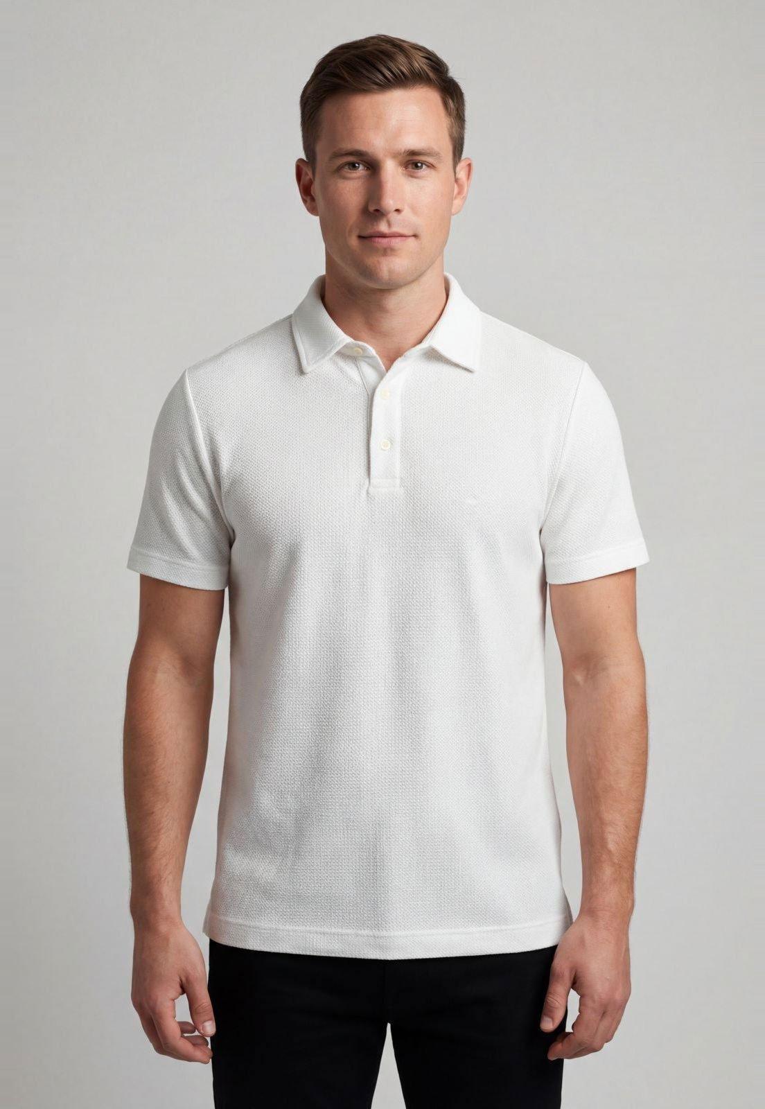 Polo Masculina Aramis Clássica Off-White