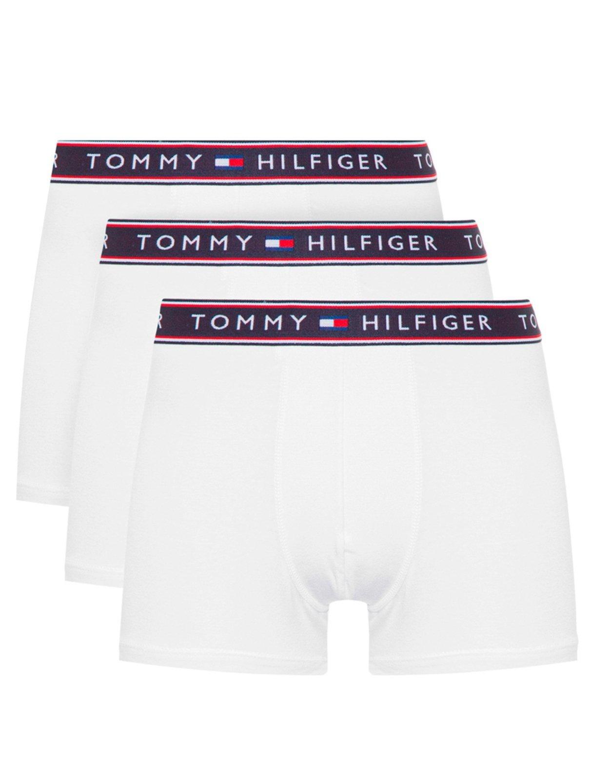Cueca Tommy Hilfiger Cotton Stretch Trunk Colors Branca Pack 3UN
