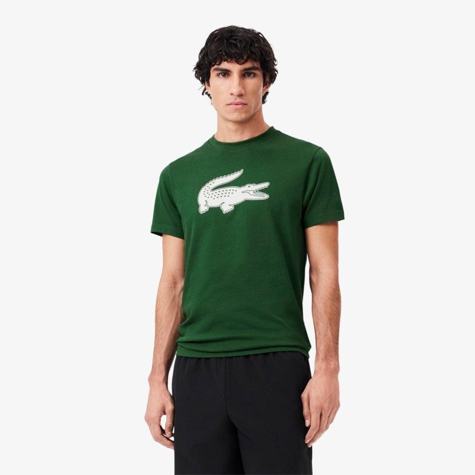 Camiseta Lacoste Esportiva de Algodão Ultra Dry com Logo XXL Verde