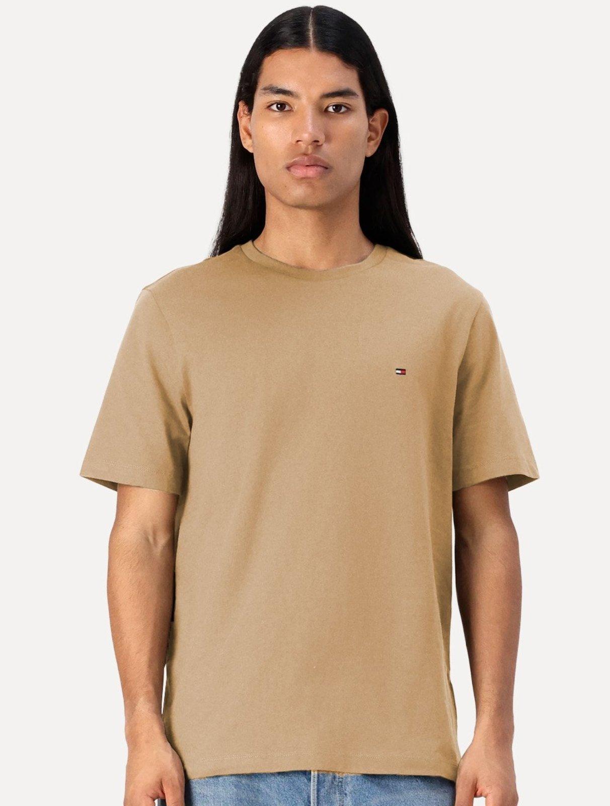 Camiseta Tommy Hilfiger Masculina Essential Cotton Cáqui
