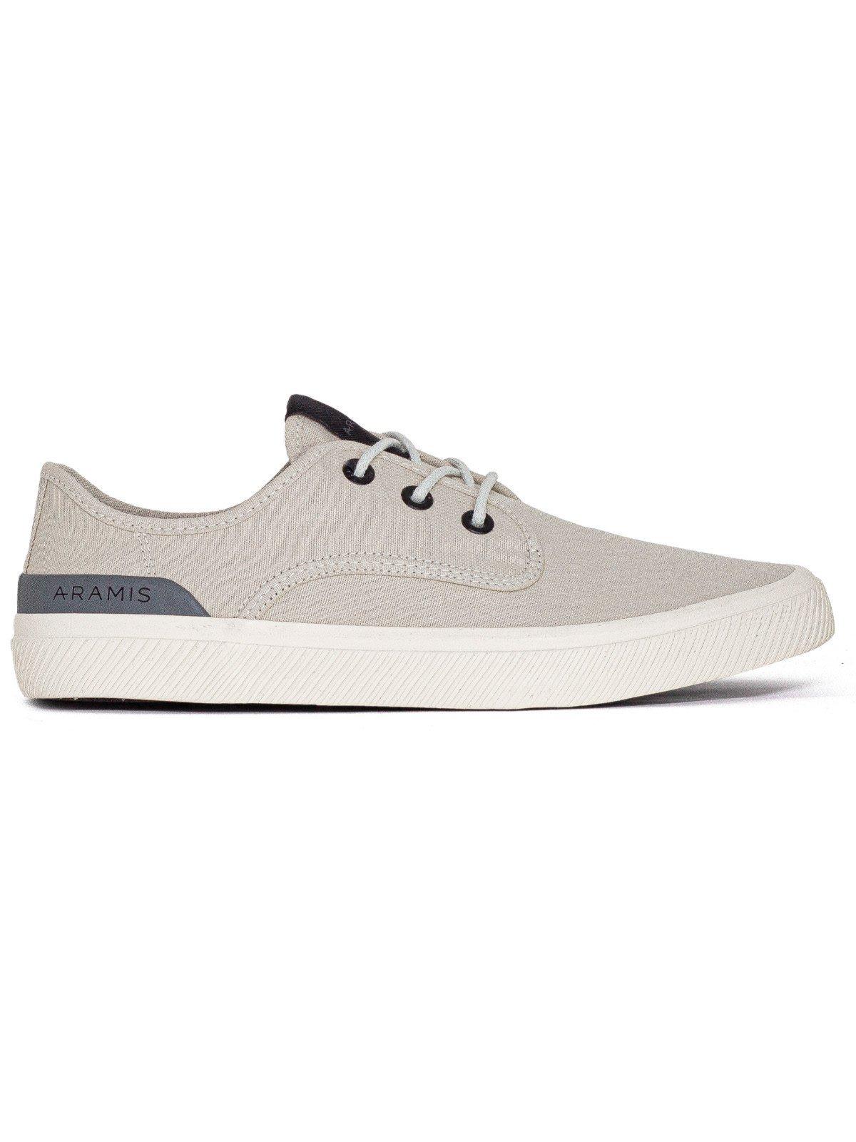 Tênis Masculino Aramis Casual Daily Dock Canvas Conforto Costurado Tecido Flexível Off White