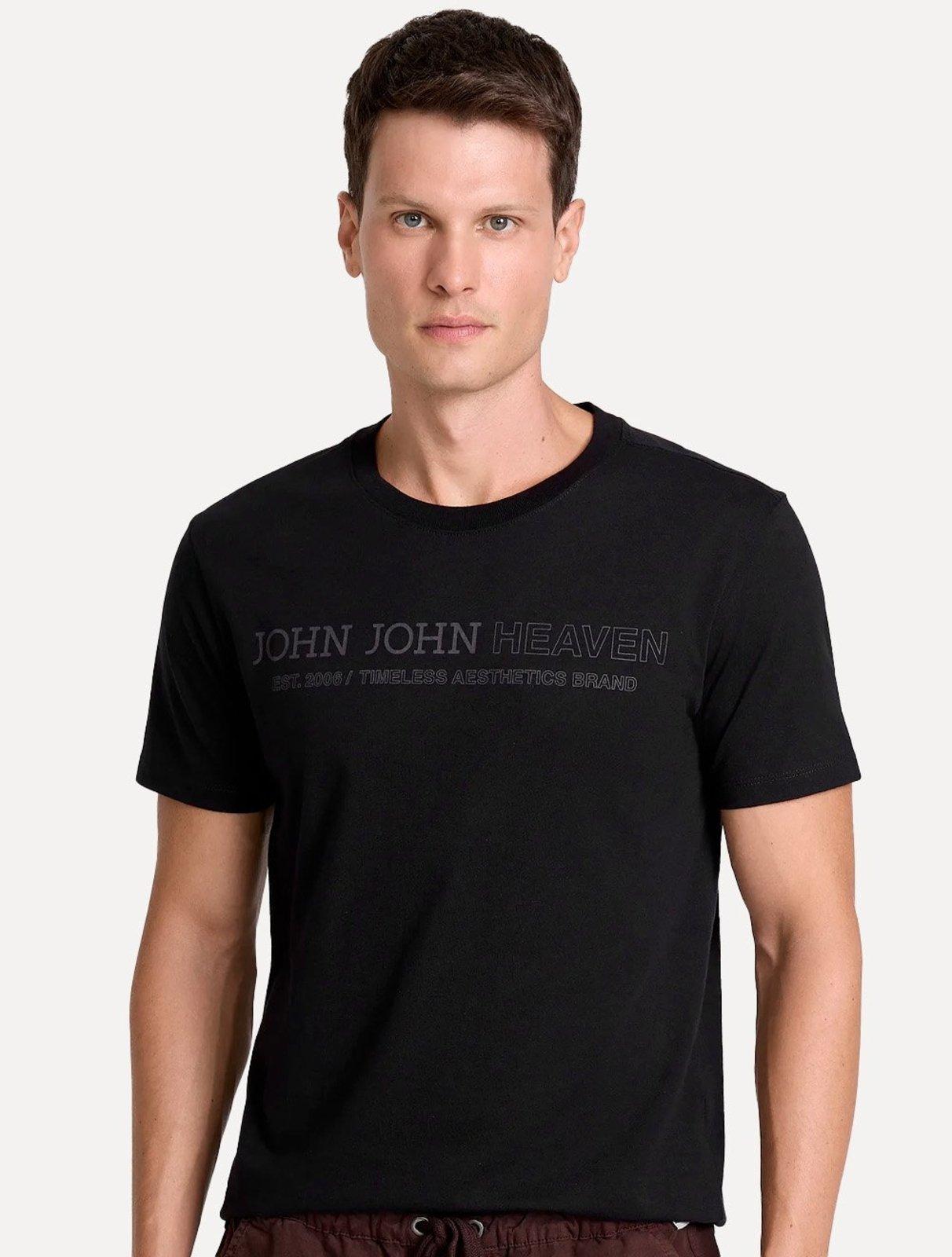 Camiseta John John Masculina Slim Fit United Preta