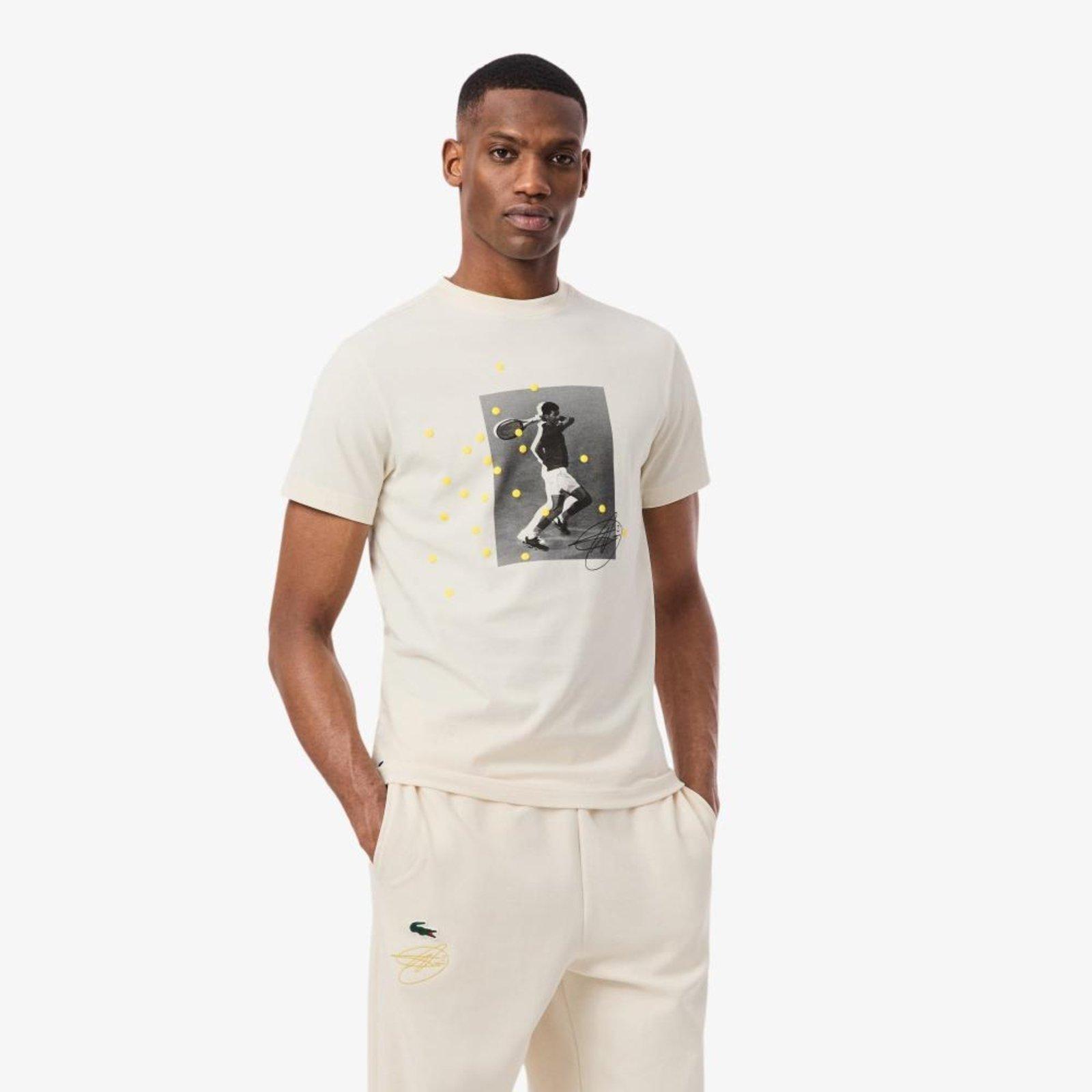 Camiseta Lacoste Tennis x Novak Djokovic Gráfica Branco