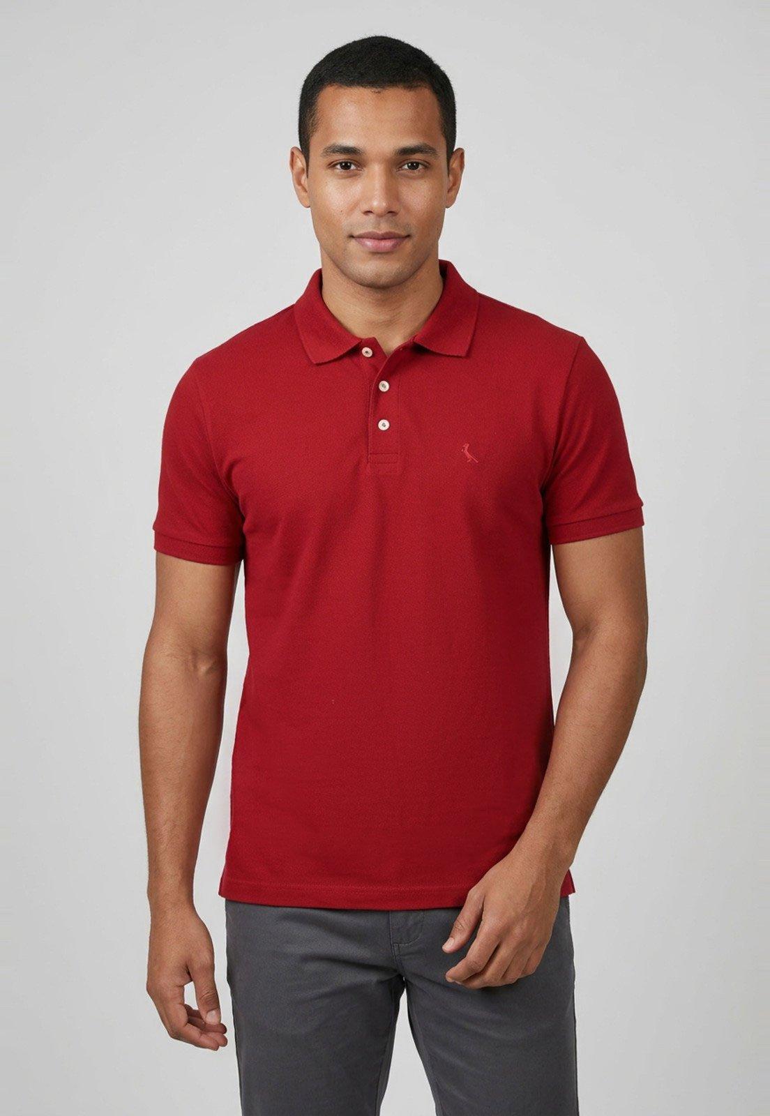 Polo Masculina Reserva Gola Polo Vermelha