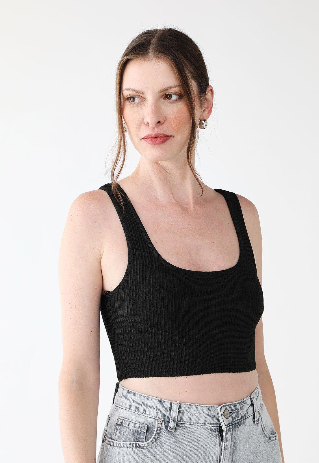 Regata Cropped John John Canelada Preta