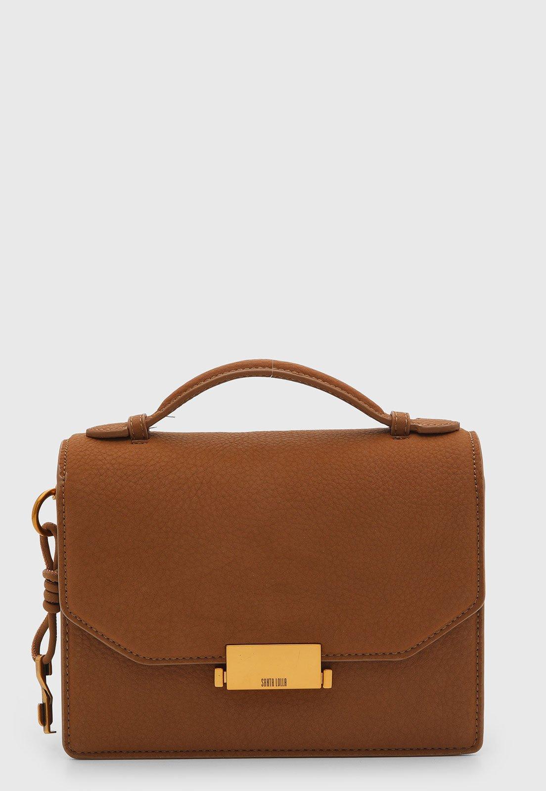 Bolsa Feminina Santa Lolla Estruturada Alça Dupla Marrom
