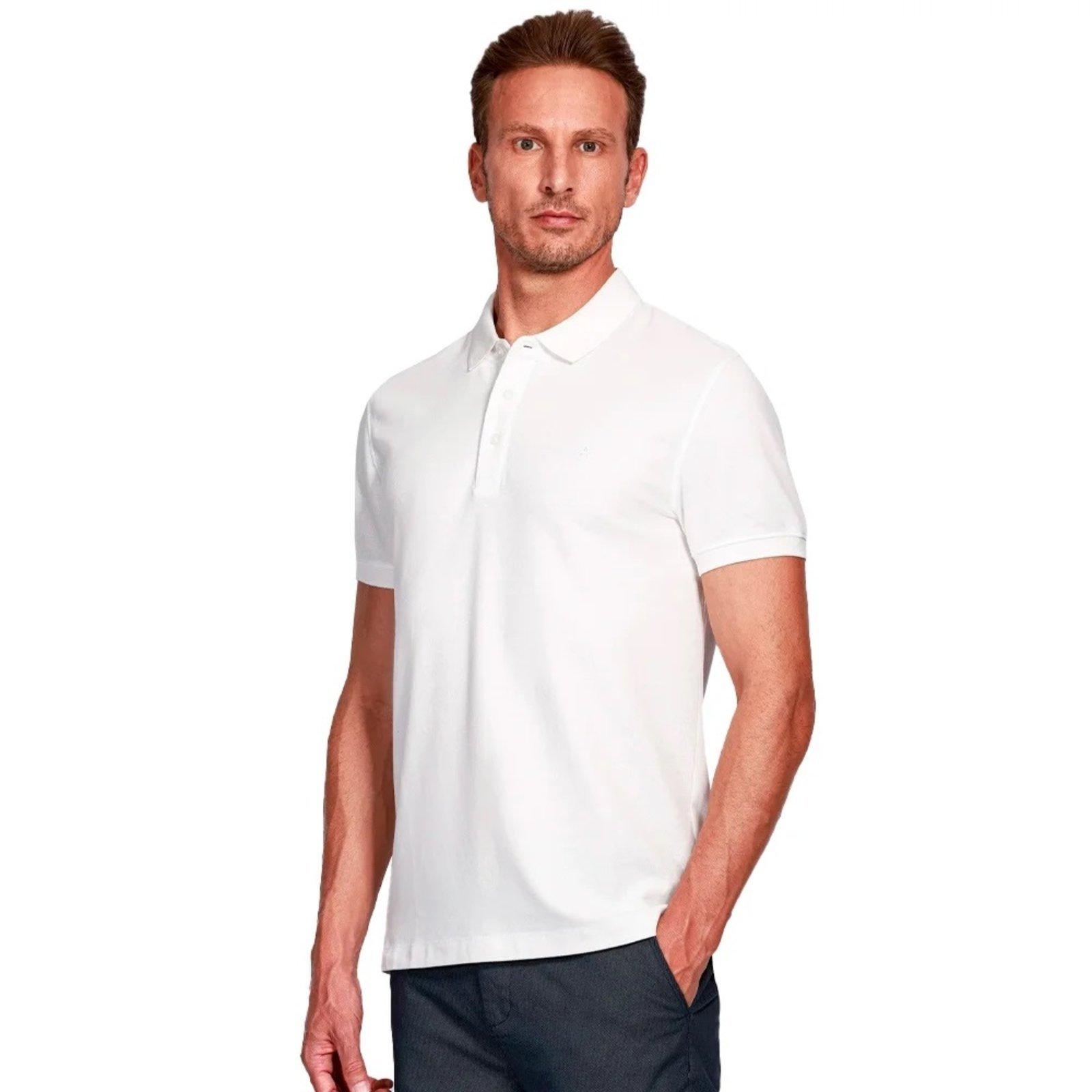 Camisa Polo Aramis Piquet Basic Ve25 Branco Masculino