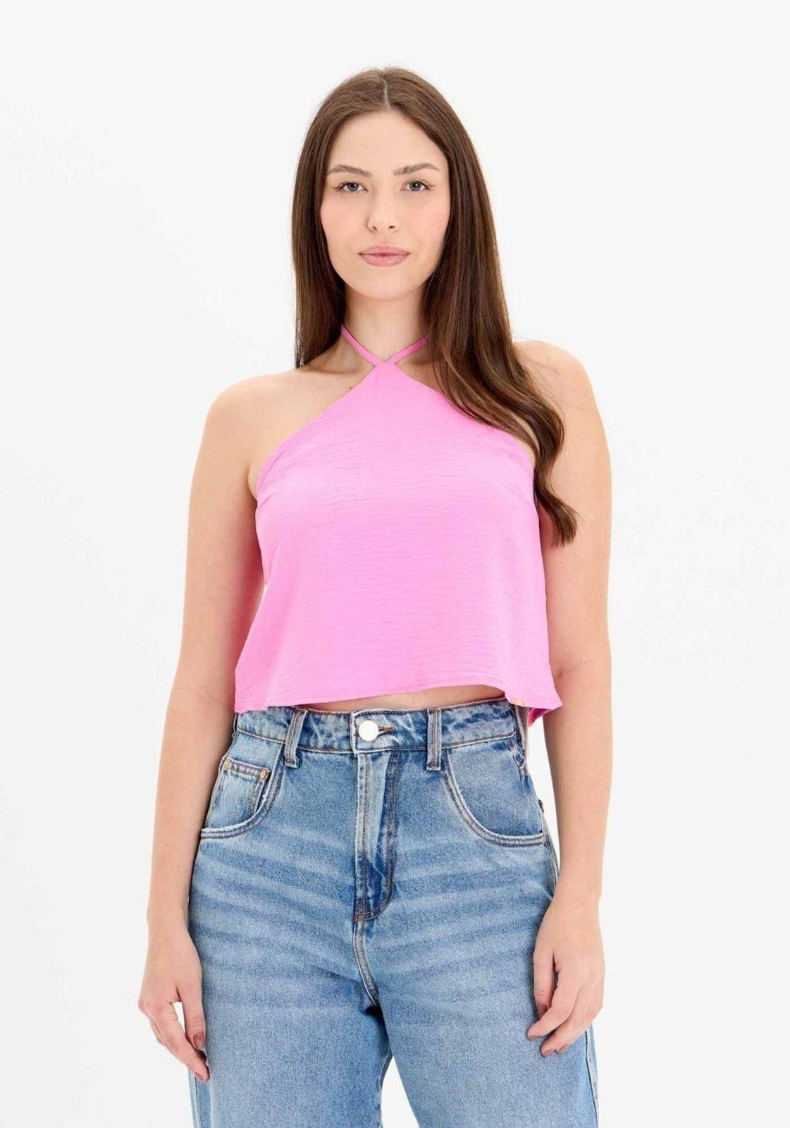 Blusa Curta Frente Única Lança Perfume