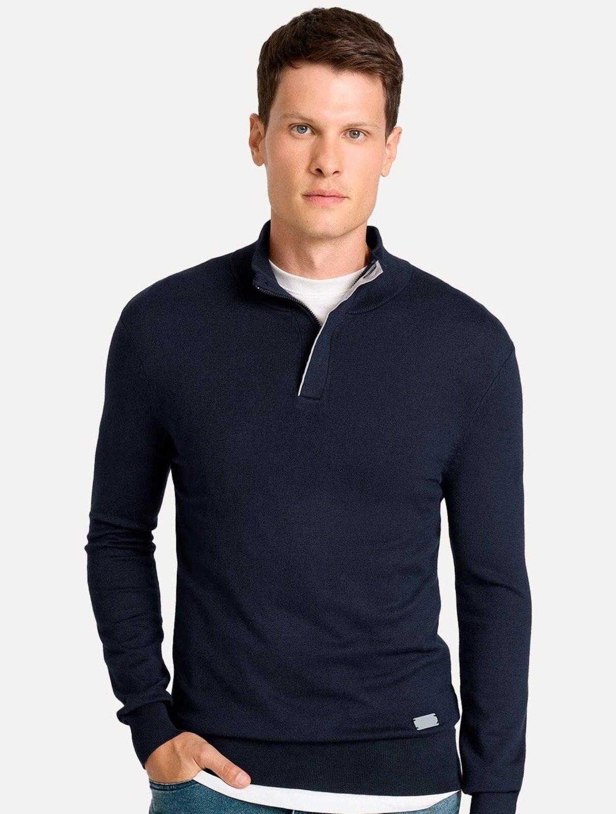 Suéter John John Masculino Regular Fit Tricot Jimmy Azul Marinho