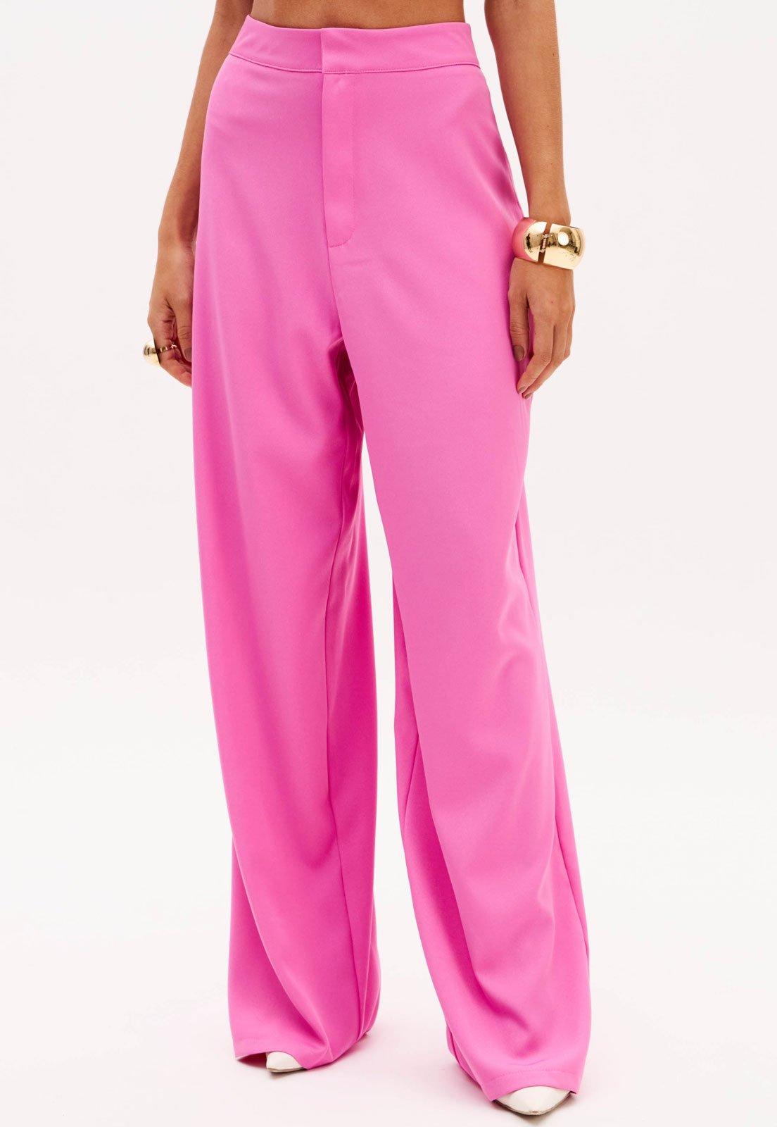 Calça Feminina Lança Perfume Wide Leg Rosa