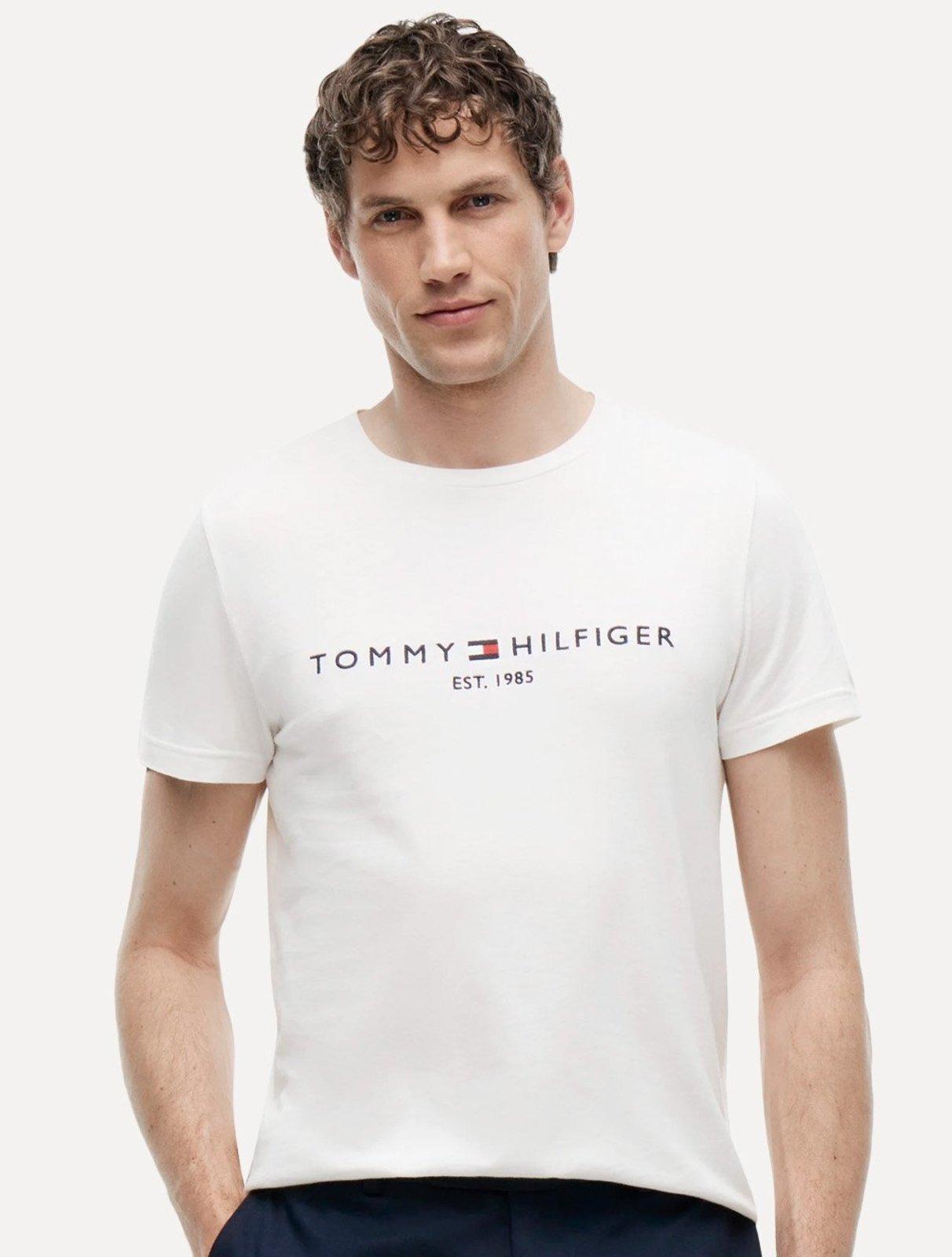 Camiseta Tommy Hilfiger Masculina Core Logo Tee Branco