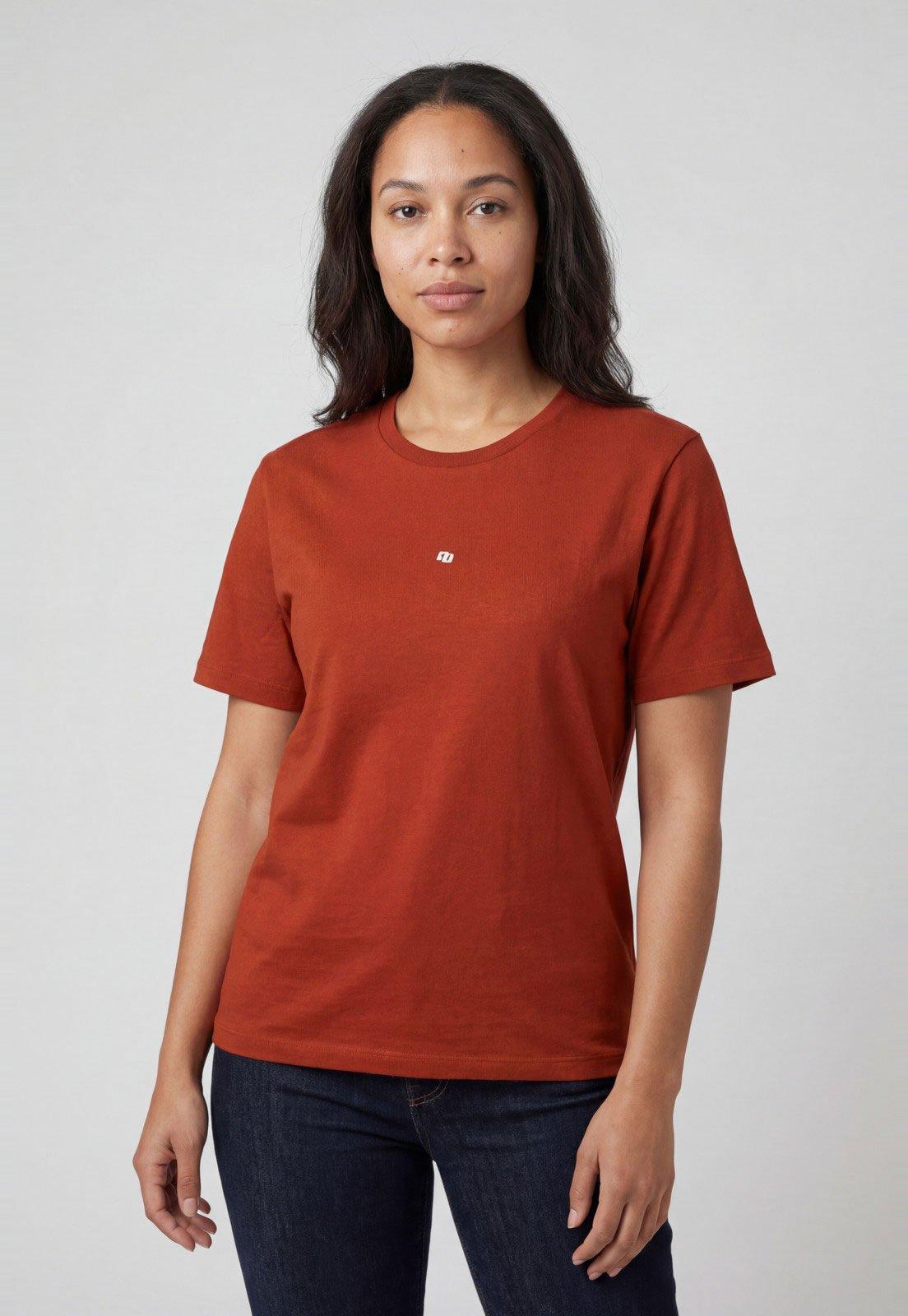 Camiseta Feminina Colcci Decote Redondo Laranja