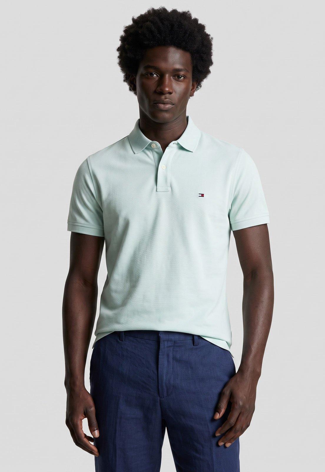 Camisa Polo Masculina Tommy Hilfiger Regular Verde