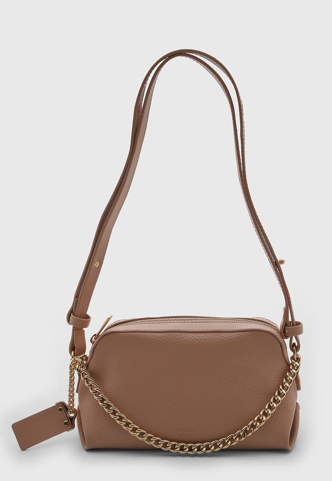 Bolsa Feminina Arezzo Alça Corrente Bege