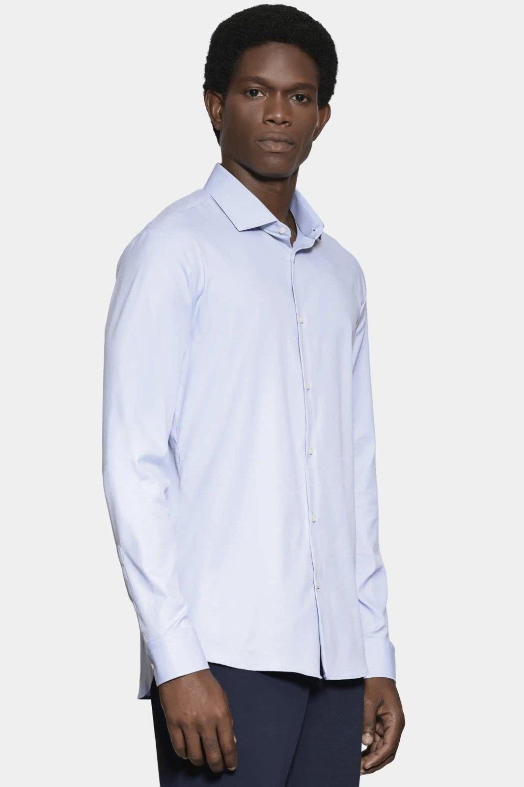 Camisa Aramis Slim Tech Flex Sarja Azul