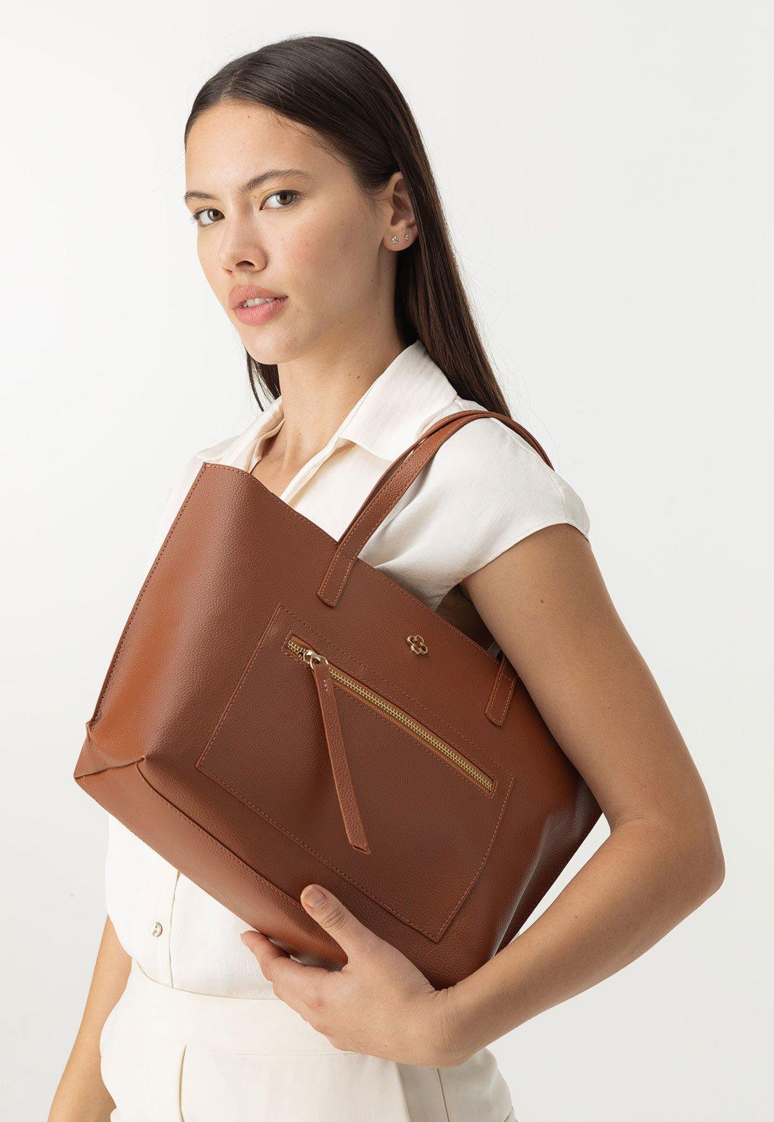 Bolsa Universitária Capodarte Tote Caramelo